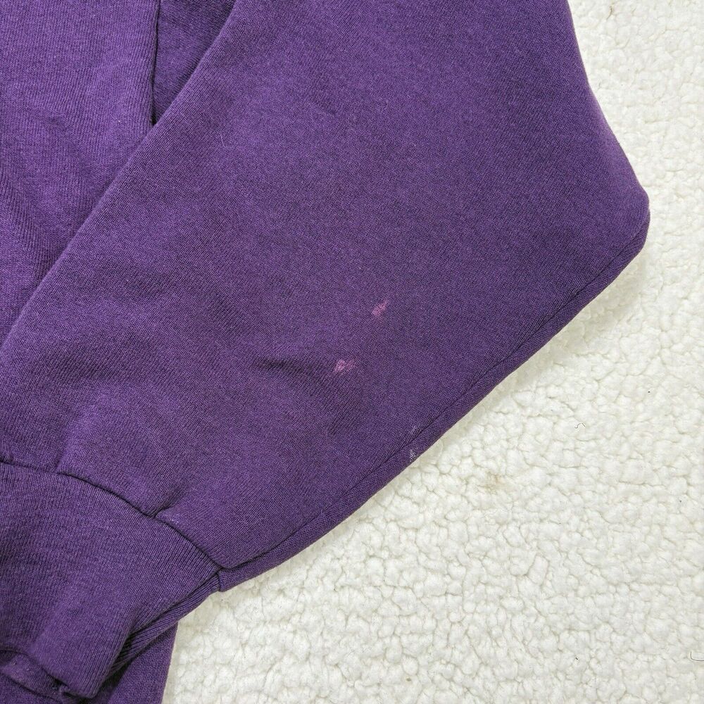 Vintage Bugs Bunny Looney Tunes Sweatshirt Purple Womens XL Embroidered Warner‎ - Picture 7 of 9